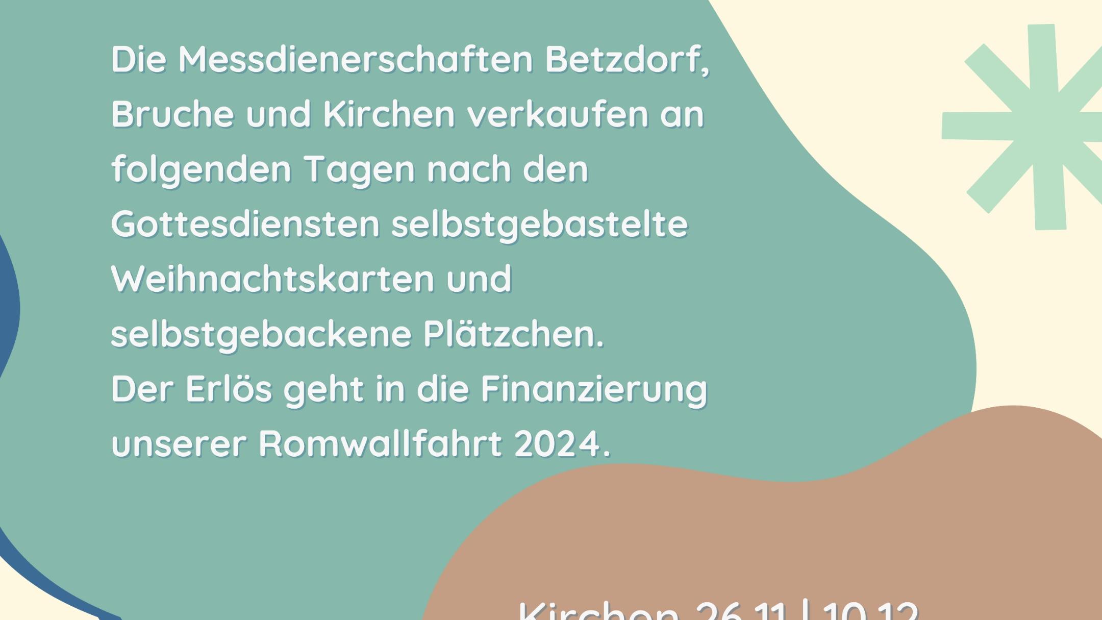 Plakat Plätzchenverkauf der Messdiener