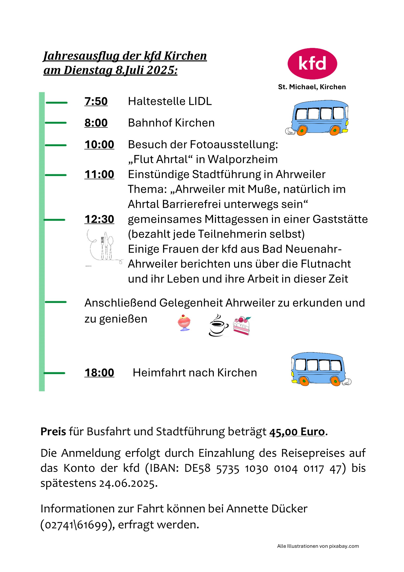 2025-07 Plakat - kfd Kirchen - Jahresausflug (c) kfd Kirchen 2025-07 Plakat - kfd Kirchen - Jahresausflug