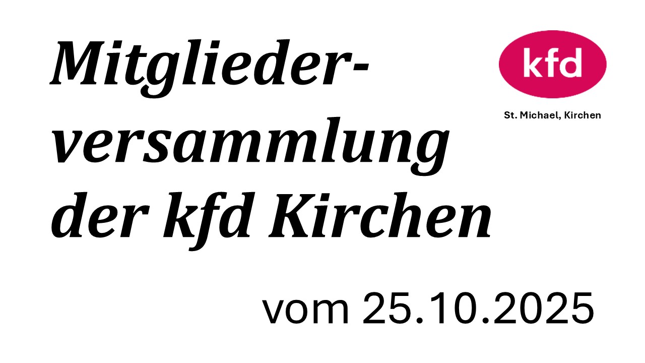 2025-10-25 Mitgliederversammlung kfd Kirchen