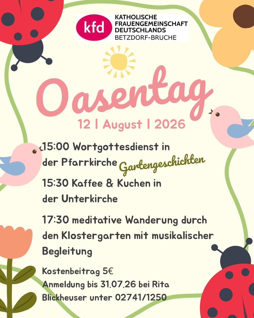 2026-08 Oasentag kfd Bruche (c) kfd Bruche 2026-08 Oasentag kfd Bruche