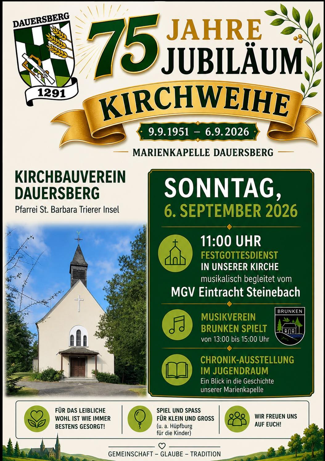 2026-09-06 Plakat Kirchweih Dauersberg