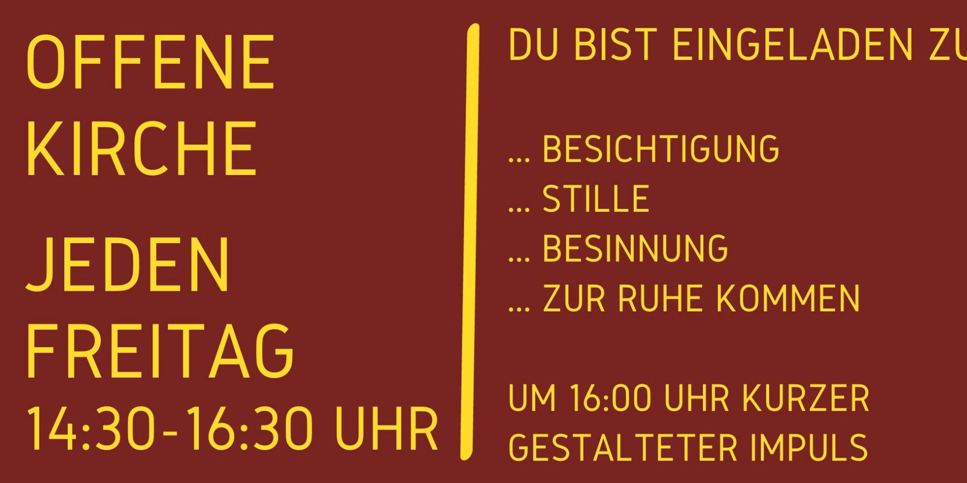 Banner offene Kirche Kirchen