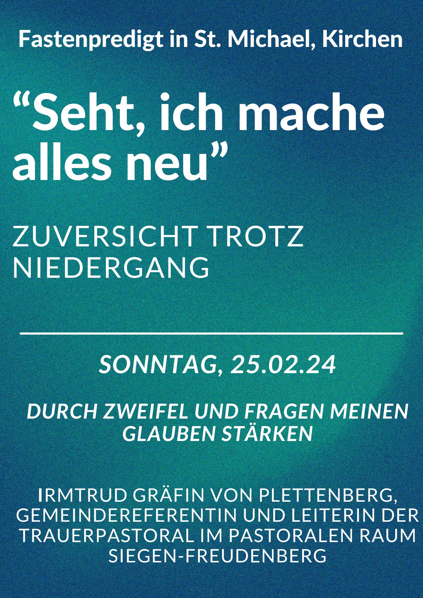 Fastenpredigt 25-02-2024