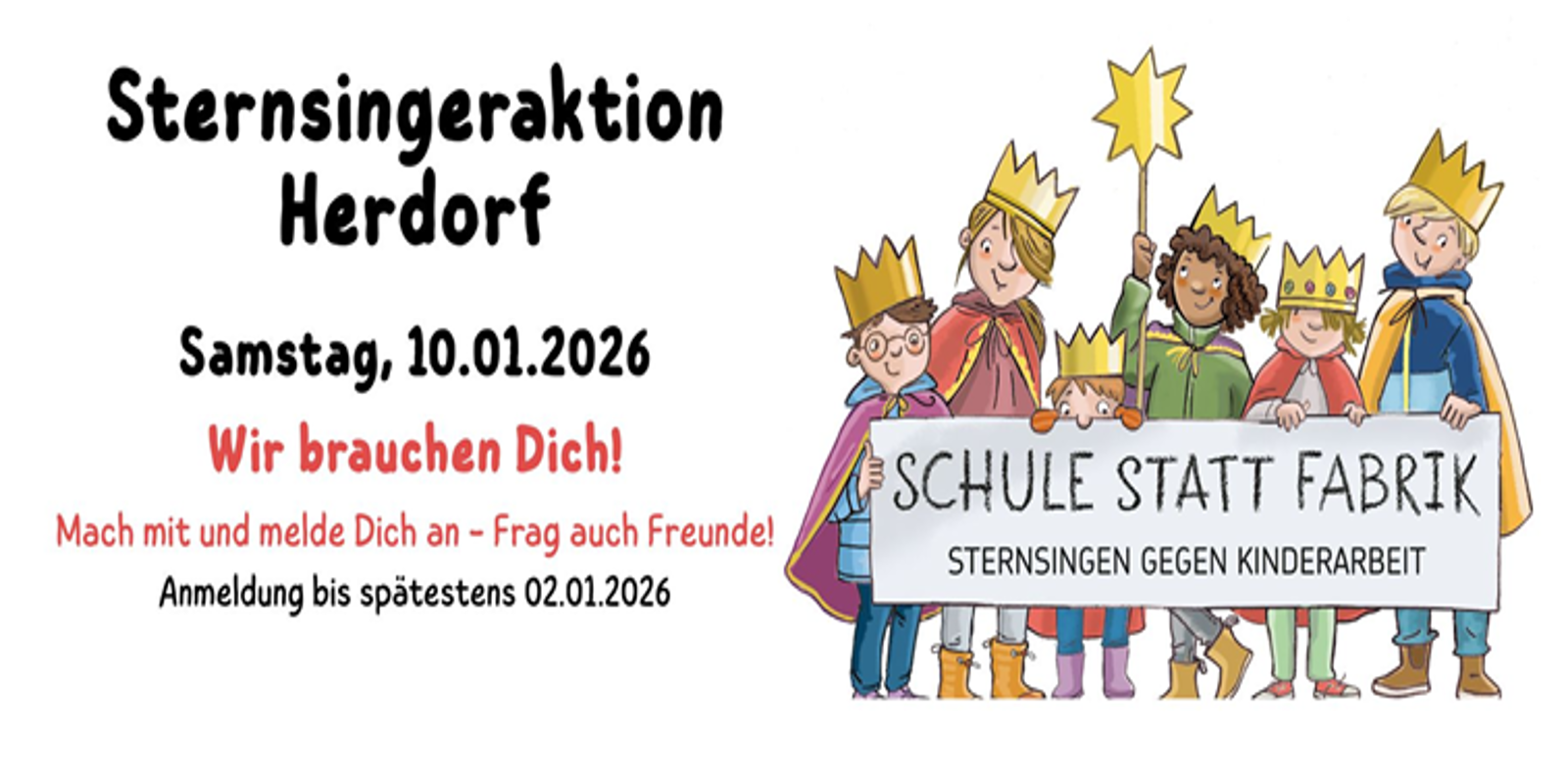 Herdorf Banner Sternsingeraktion 2026