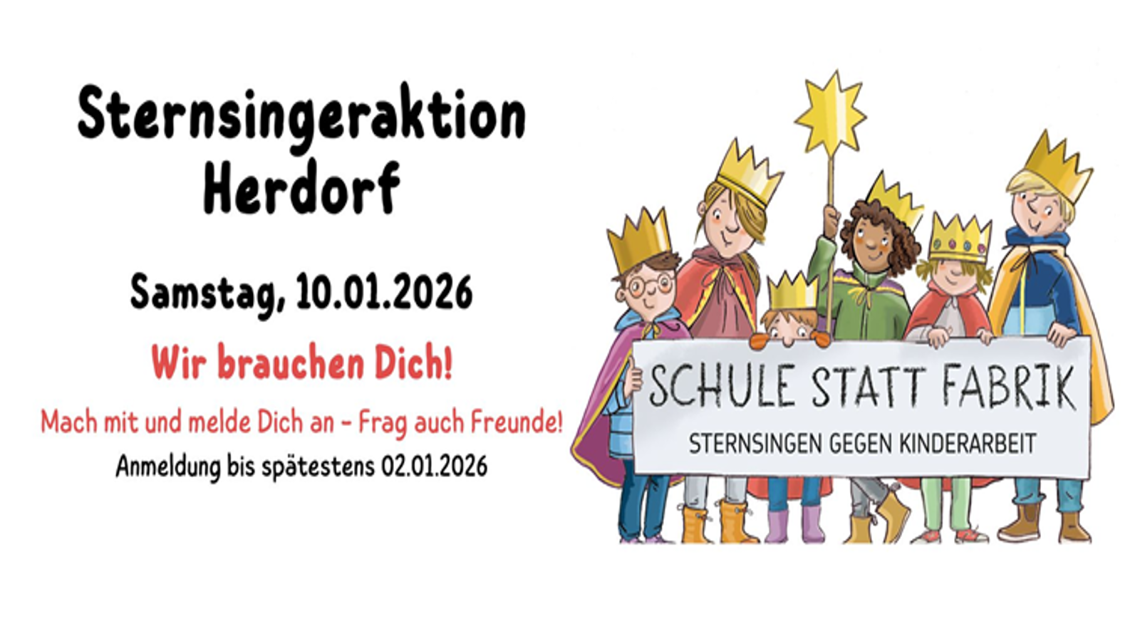 Herdorf Banner Sternsingeraktion 2026