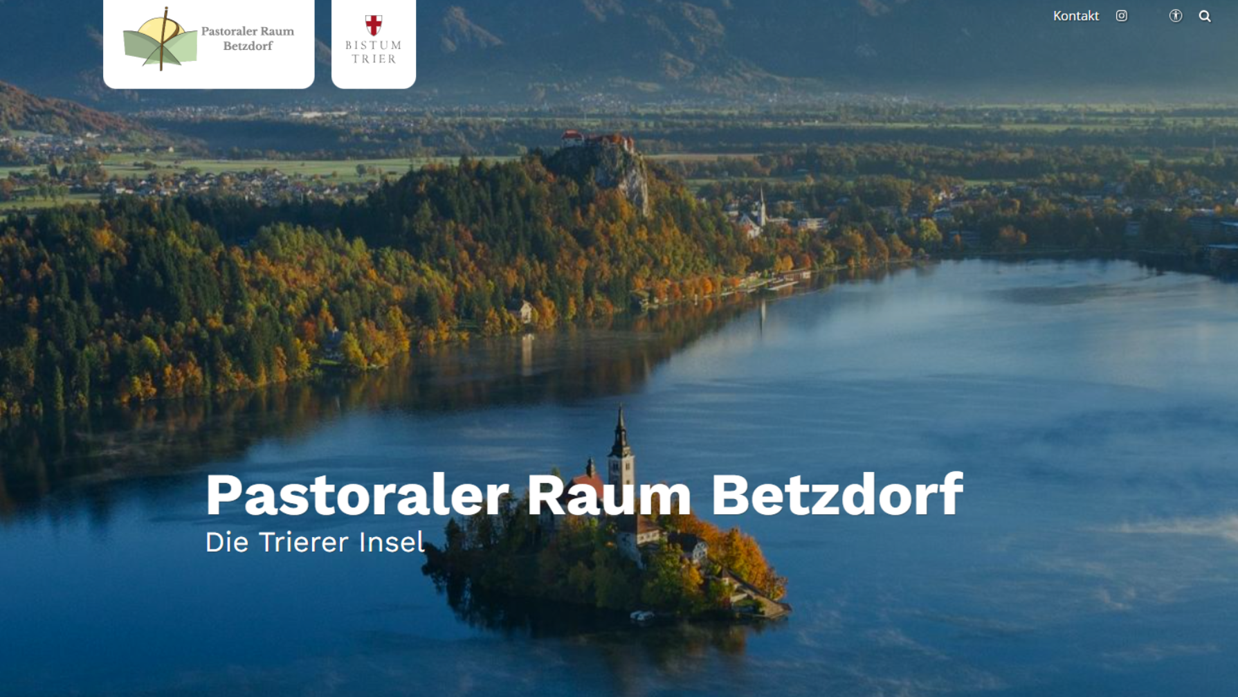 Startseite der neuen Webseite